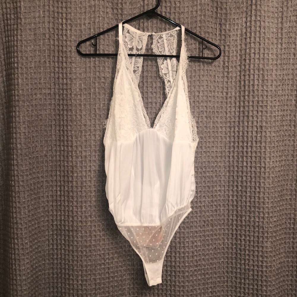 White lace body suit (Free People)